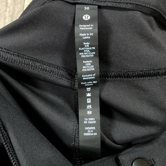 LULULEMON Men's ABC Classic Fit 5 Pocket Warpstreme Pant Black Size 36 - Picture 5 of 10